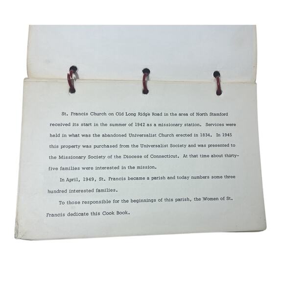 Vtg Women Of St. Francis Parish Local Cookbook Church Spiral Retro Kitchen 1964 - Picture 3 of 7